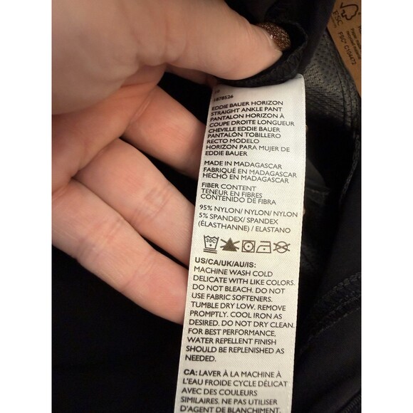 NWT Eddie Bauer Women's Horizon Straight Anke Pants Black Size 6 - Picture 6 of 7